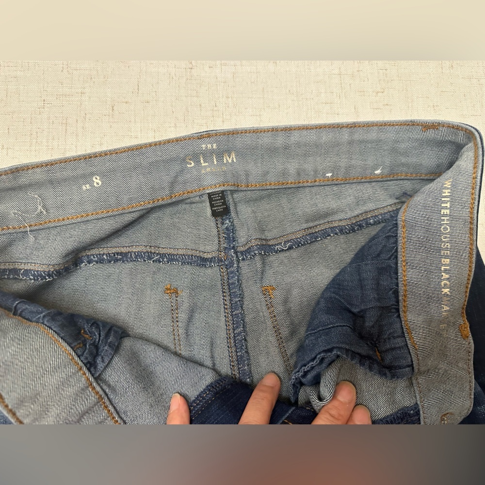 White House Black Market Dark Blue Skinny Jeans - Picture 8 of 9